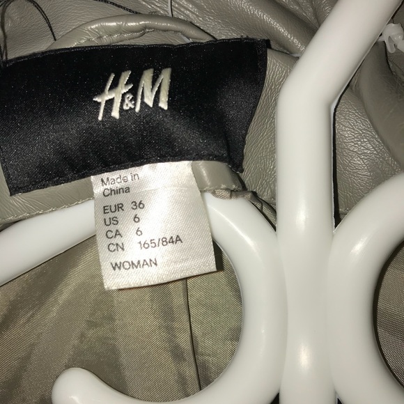 H&M Grey leather jacket - Picture 2 of 2